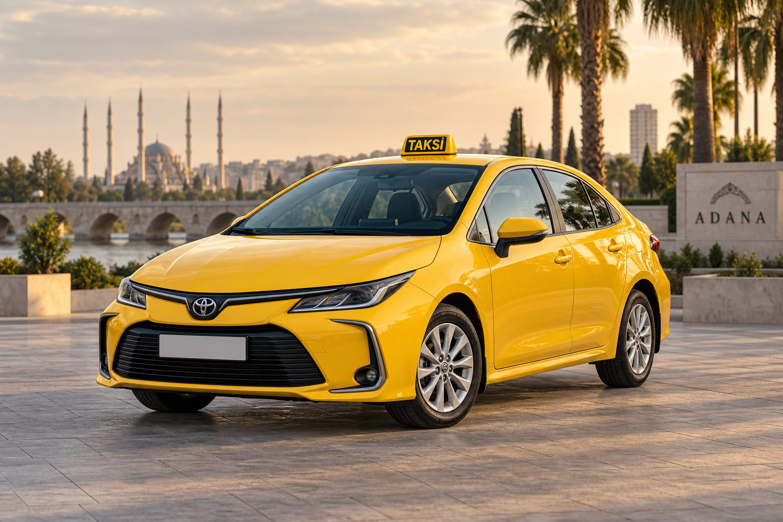 Sarı Toyota Corolla taksinin temsili görseli